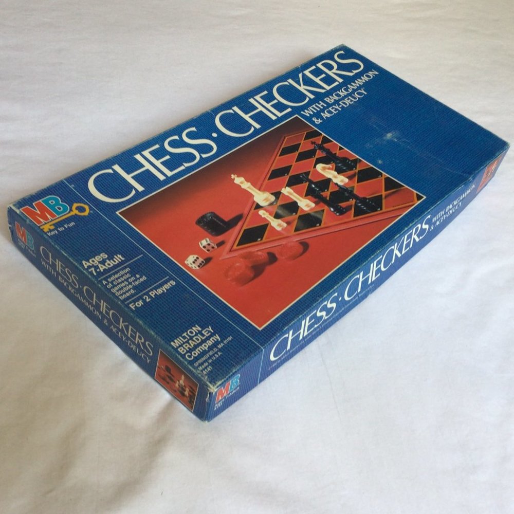 Milton Bradley - Chess, Checkers with Backgammon & Acey-Deucey